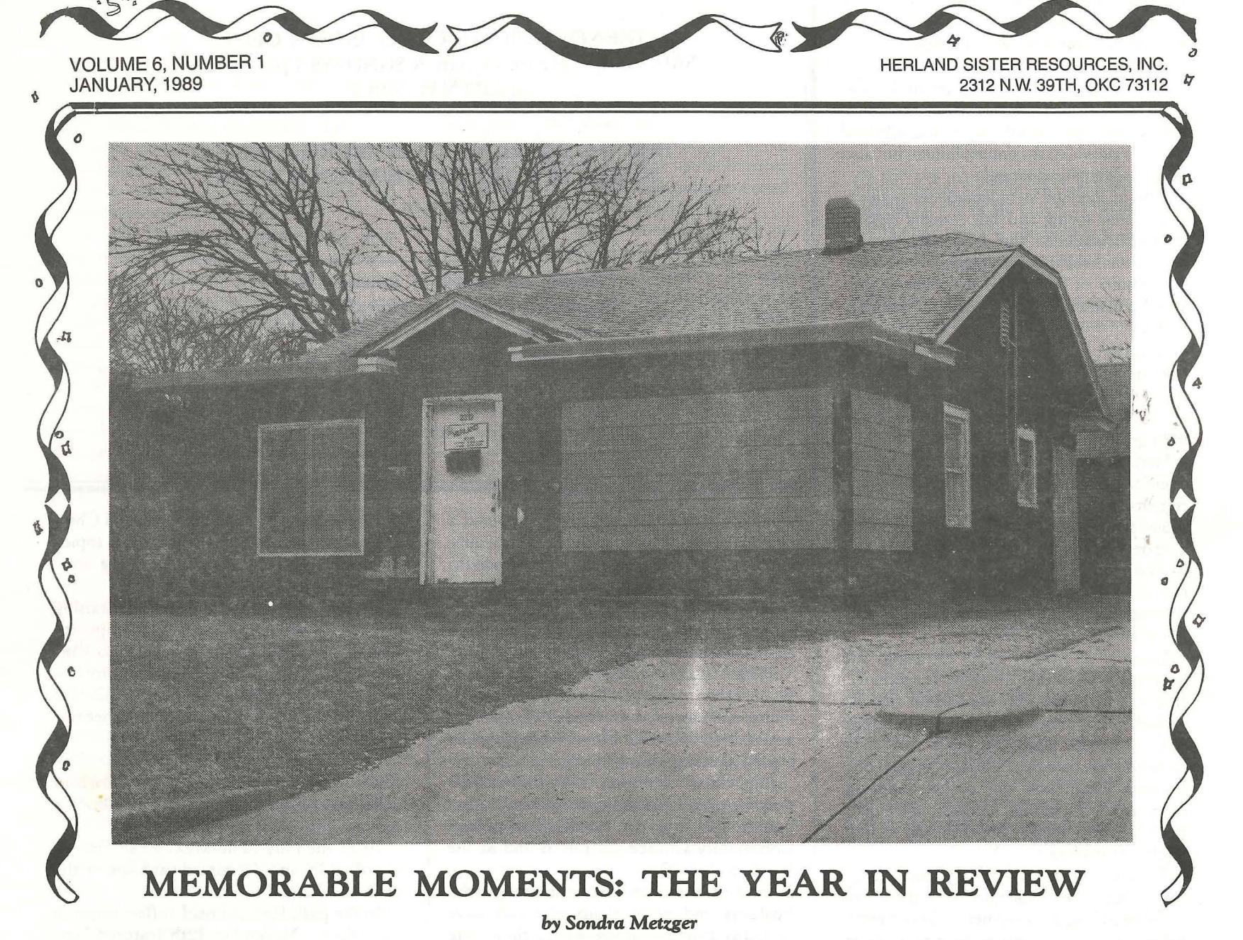 Selection from Herland Sister Resources vol. 6, no. 1 depicting Herland's new location