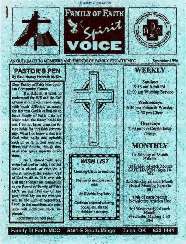 Family of Faith Spirit Voice : (1996:Sept.)