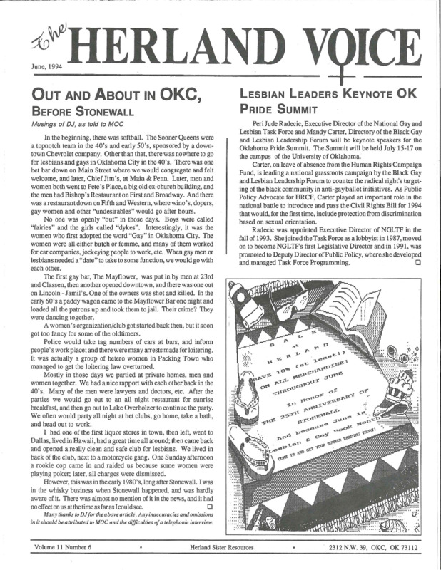 The Herland Voice : v.11: no.6(1994)