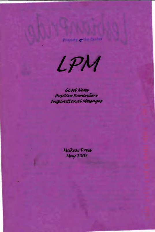 LesbianPride Newsletter : v.8:no.5(2003:May)