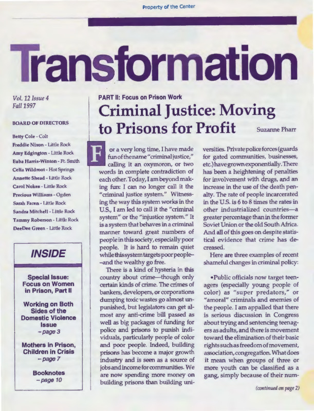 Transformation : v.12:no.4(1997:Fall)