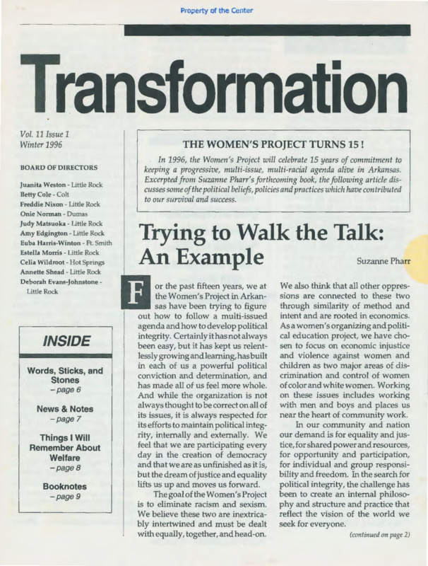 Transformation : v.11:no.1(1996:Winter)