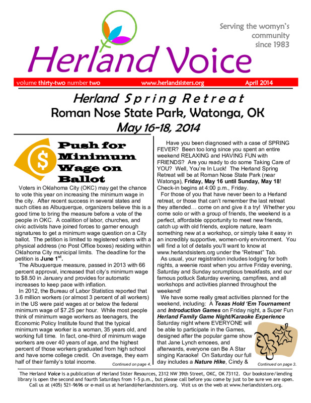 Herland Voice : v.32: no.2(2014)