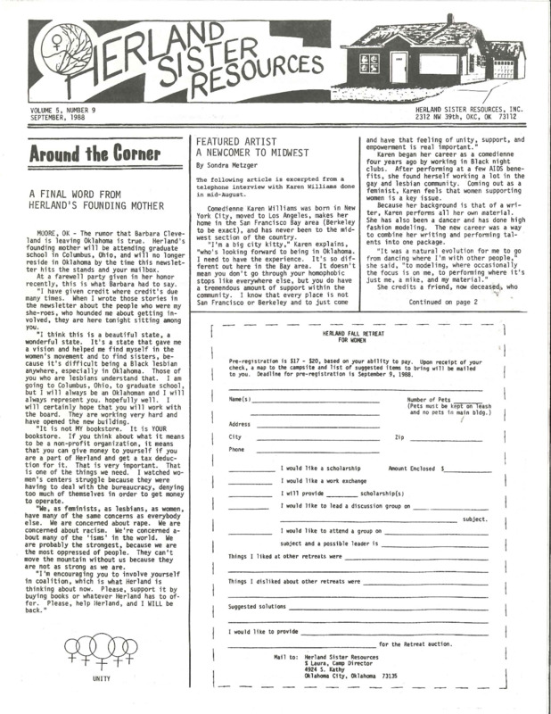 Herland Sister Resources : v.5: no.9(1988)