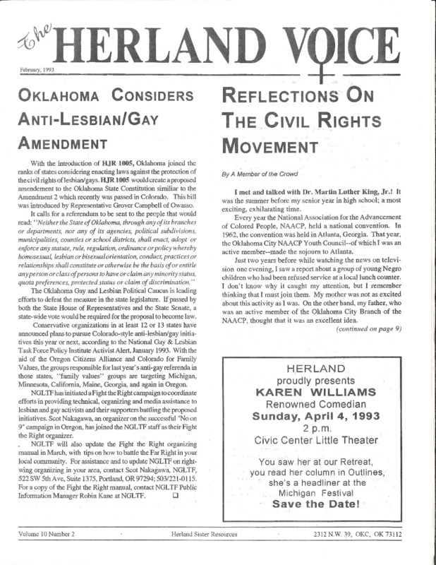 The Herland Voice : v.10: no.2(1993)