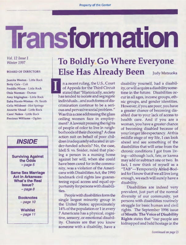Transformation : v.12:no.1(1997:Winter)