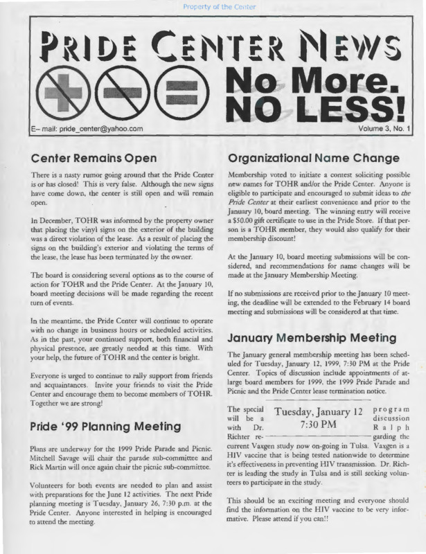 Pride Center News