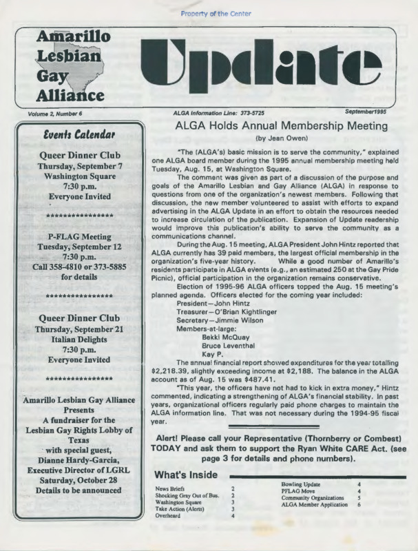 ALGA Update : v.2:no.6(1995:Sept.)