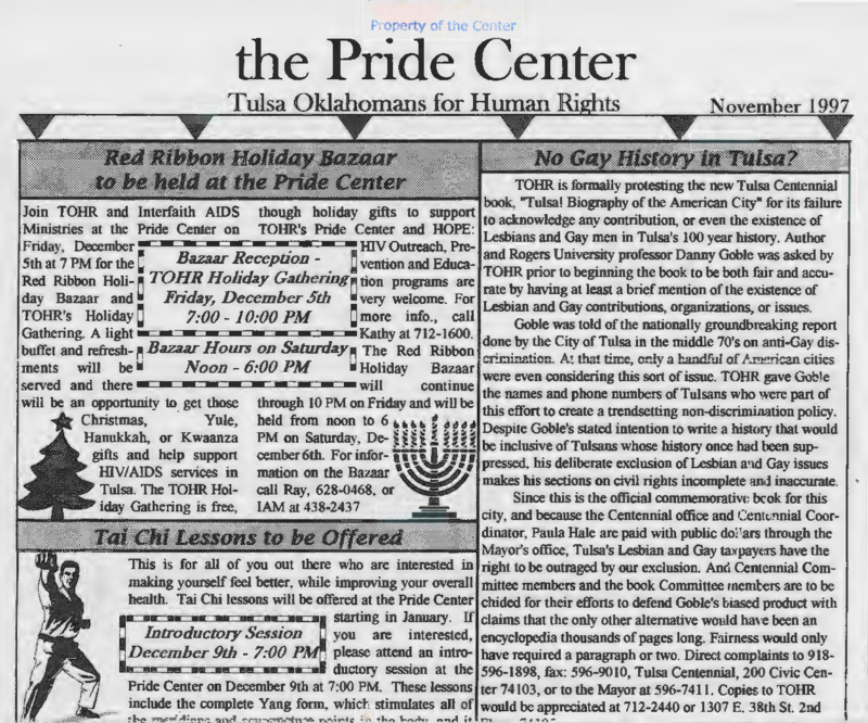 Pride Center News : (1997:Nov.)