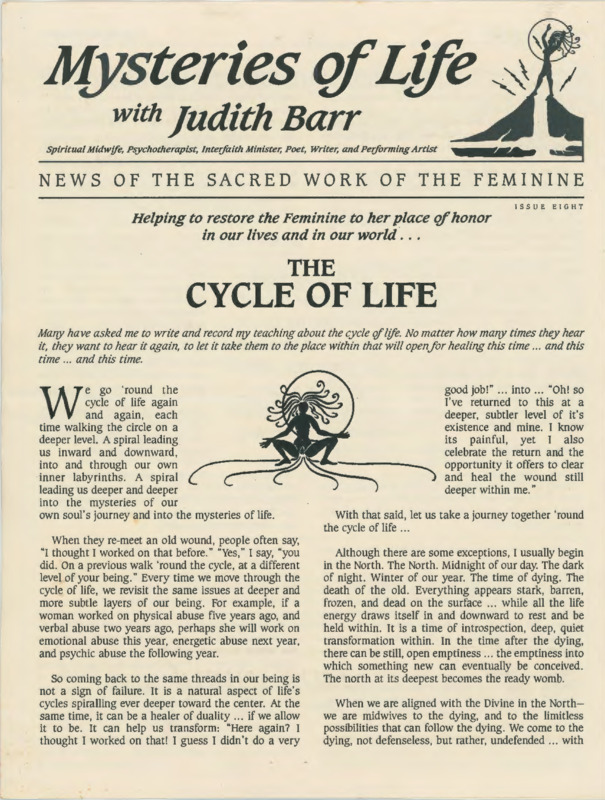 Mysteries of Life with Judith Barr : no.8(1997)