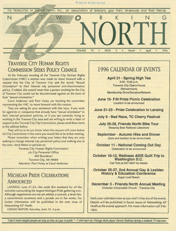 Networking 45° North : v.10:no.2(1996:Mar./Apr.)