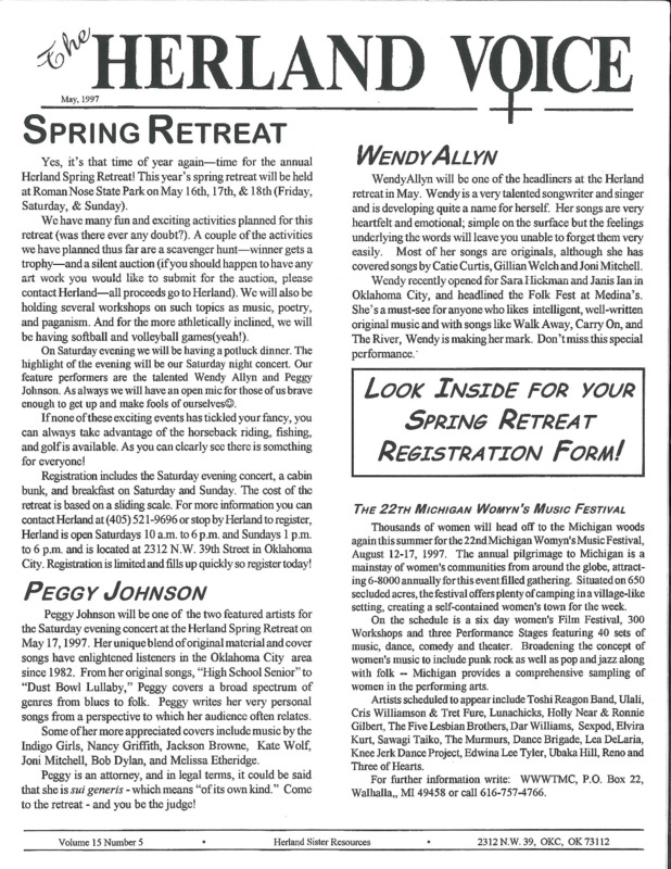 The Herland Voice : v.15: no.5(1997)