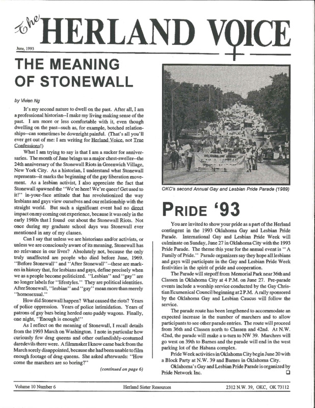 The Herland Voice : v.10: no.6(1993)