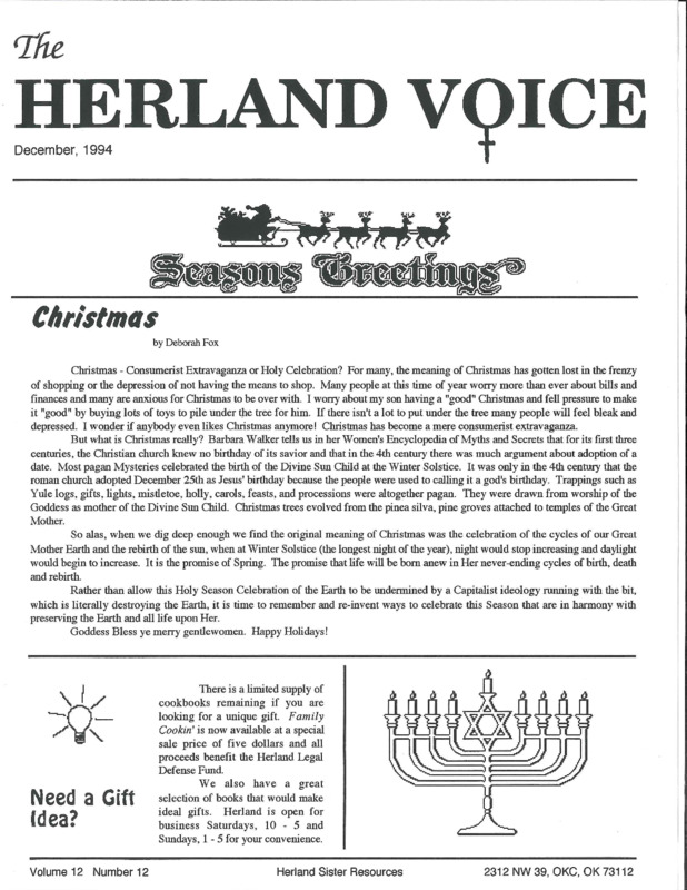 The Herland Voice : v.12: no.12(1994)