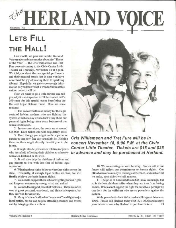 The Herland Voice : v.10: no.11(1993)