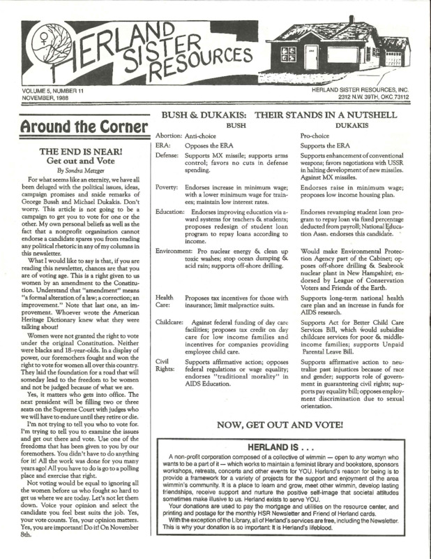Herland Sister Resources : v.5: no.11(1988)