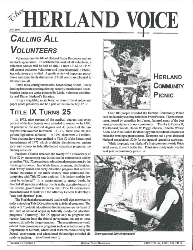 The Herland Voice : v.15: no.7(1997)