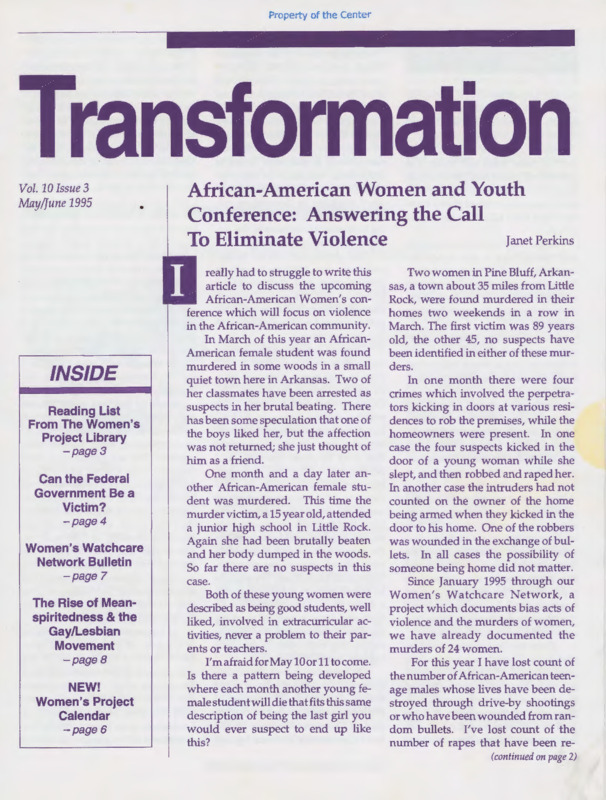 Transformation : v.10:no.3(1995:May/Jun.)