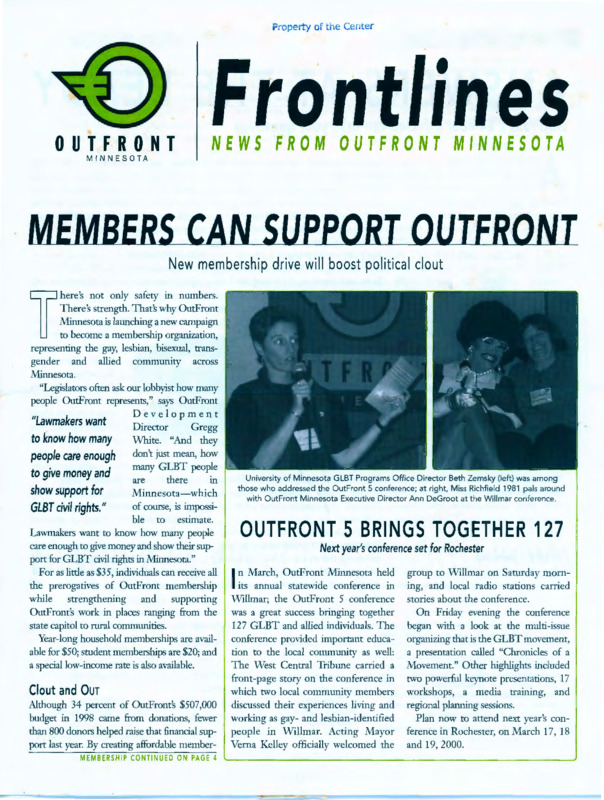 Frontlines : v.9:no.2(1999:May)