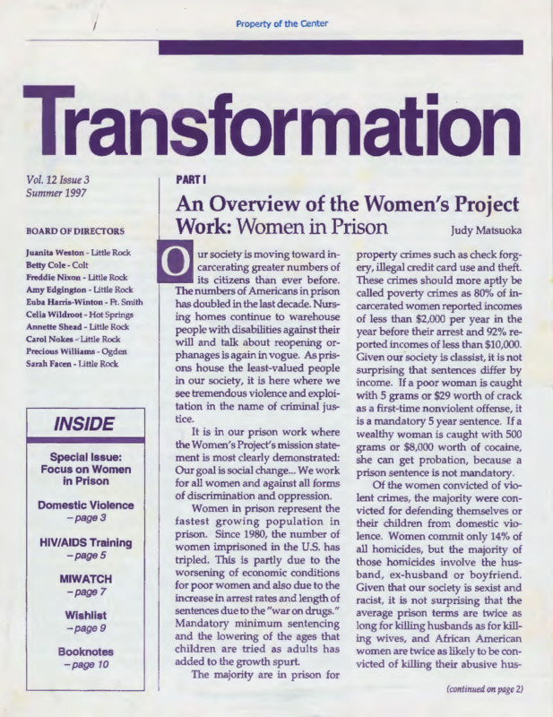 Transformation : v.12:no.3(1997:Summer)