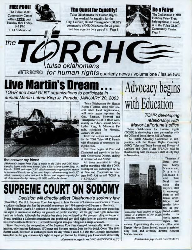 The Torch : v.1:no.2(2002/2003:Winter)