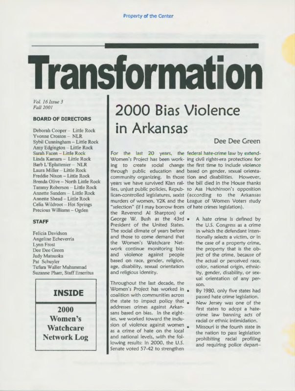Transformation : v.16:no.3(2001:Fall)