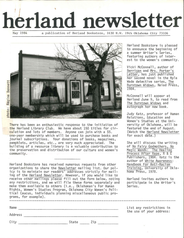 Herland Newsletter : May 1984