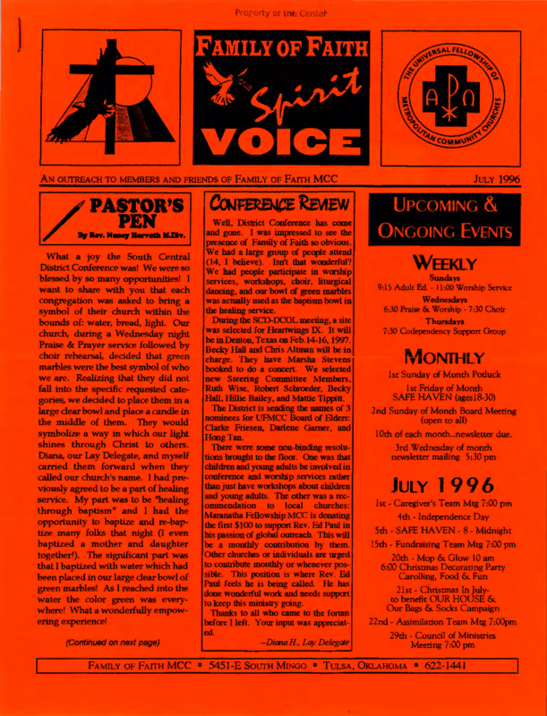 Family of Faith Spirit Voice : (1996:Jul.)