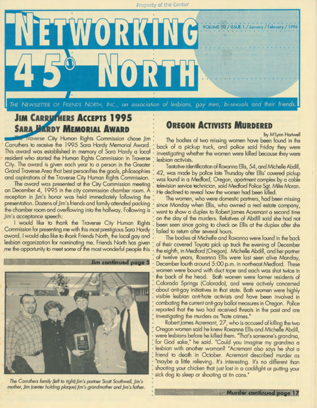 Networking 45° North : v.10:no.1(1996:Jan./Feb.)