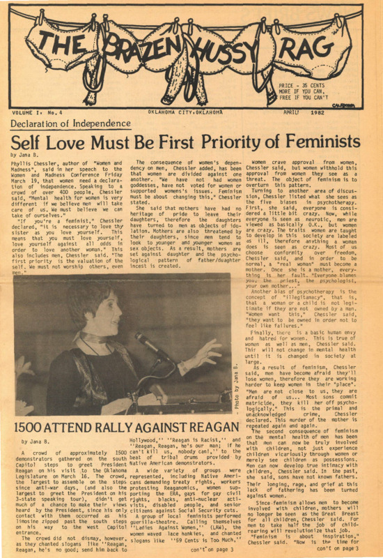 Brazen Hussy Rag : v.1:no.4(1982)