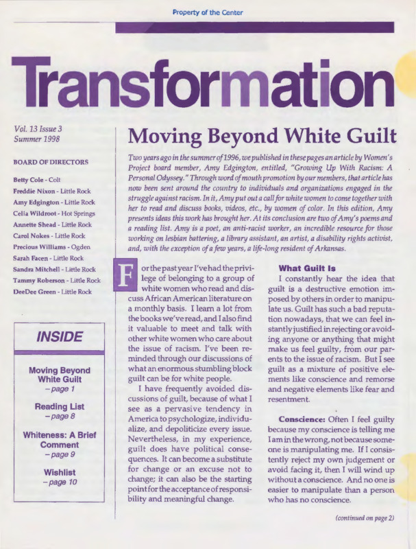 Transformation : v.13:no.3(1998:Summer)