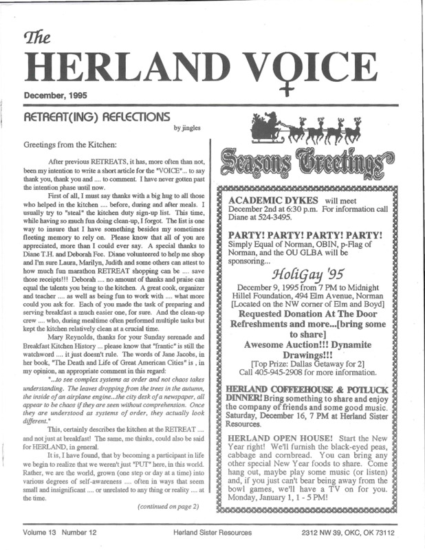 The Herland Voice : v.13: no.12(1995)