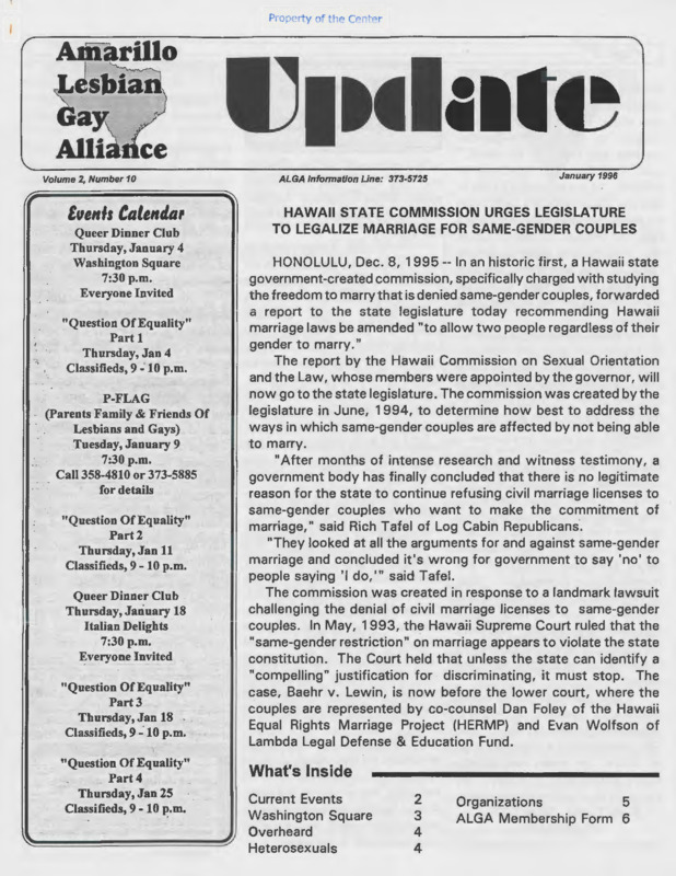 ALGA Update : v.2:no.10(1996:Jan.)