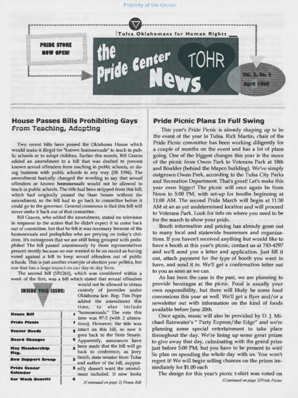 Pride Center News : v.2:no.4(1998:Apr.)