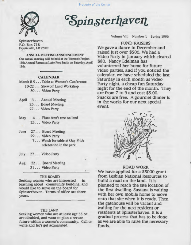 Spinsterhaven : v.7:no.1(1996:Spring)