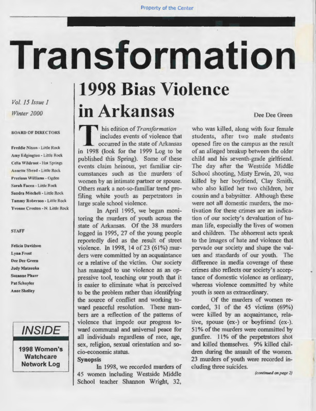 Transformation : v.15:no.1(2000:Winter)