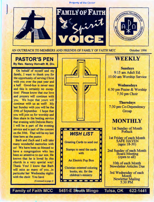 Family of Faith Spirit Voice : (1996:Oct.)